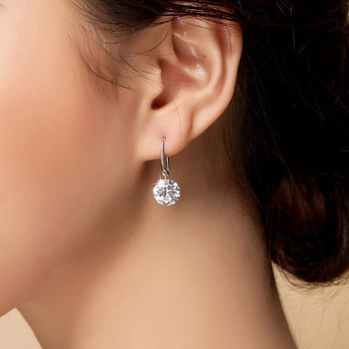 925 Silver Diamond Earrings