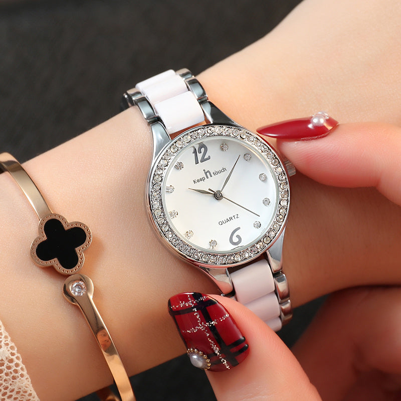 Women's Luxury Diamond Quartz Watch with Gift Box