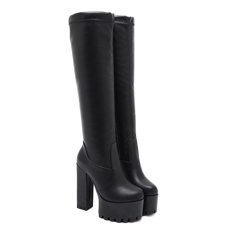 Women's Sheepskin Over-Knee Flat Boots