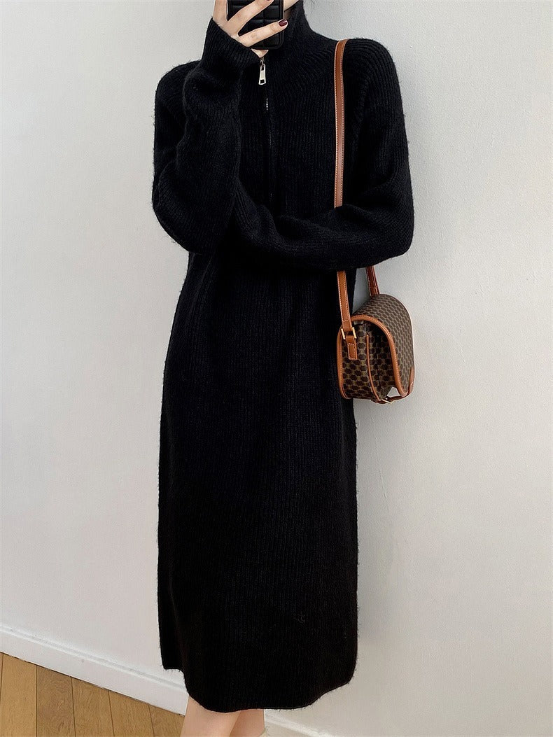 Overcoat Inner Wear Overknee Sweater Knitted Dress