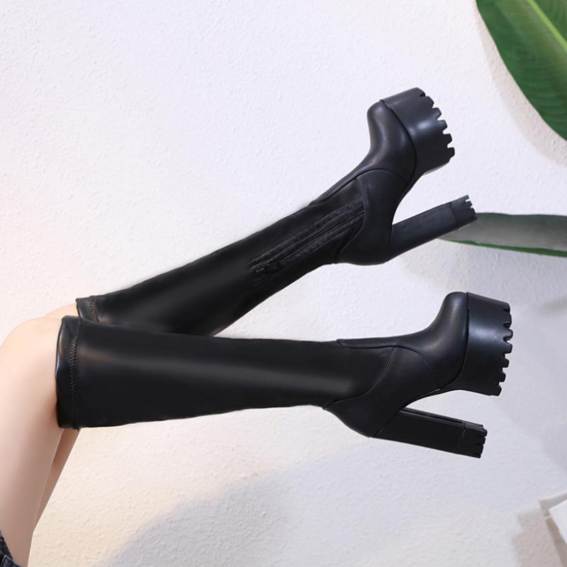 Women's Sheepskin Over-Knee Flat Boots
