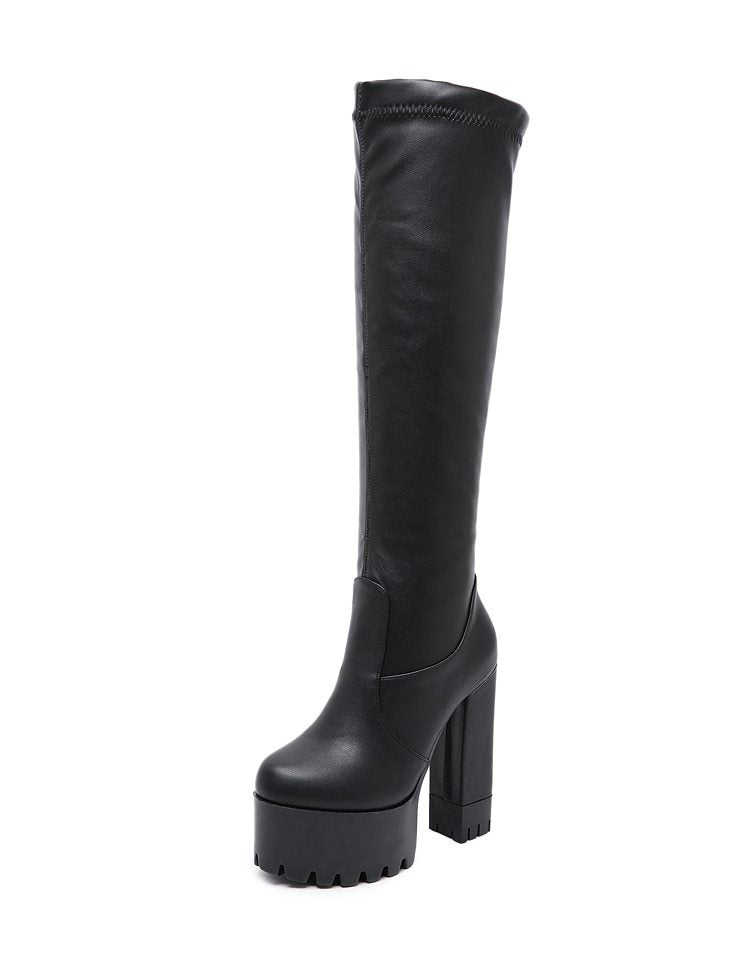 Women's Sheepskin Over-Knee Flat Boots