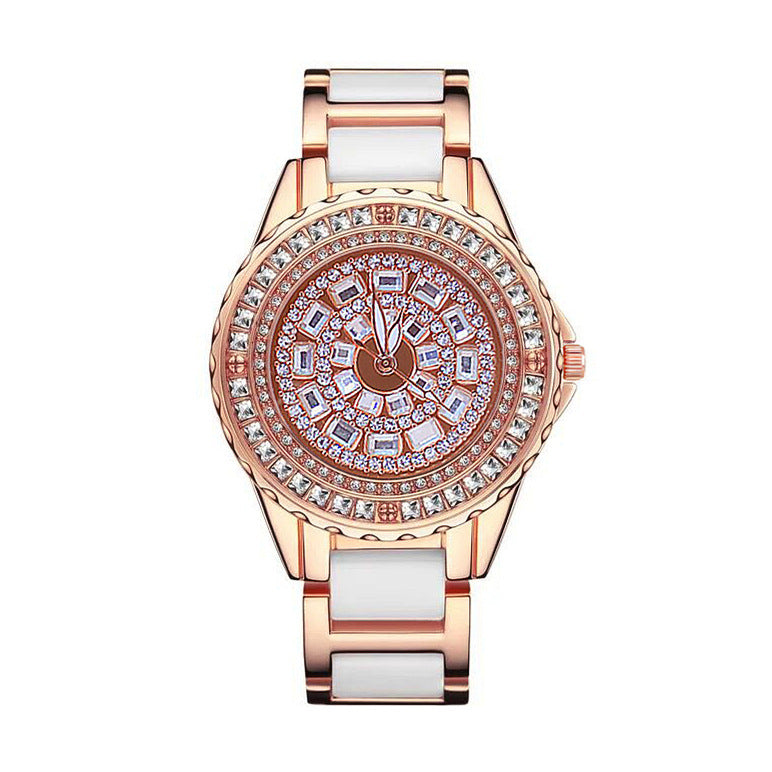 Fashion Diamond Women's Watch - Round Dial