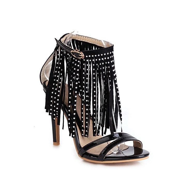 Matte Round Head High Heels