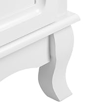 VASAGLE bedside table, each with 2 drawers, pine legs, 2 pieces