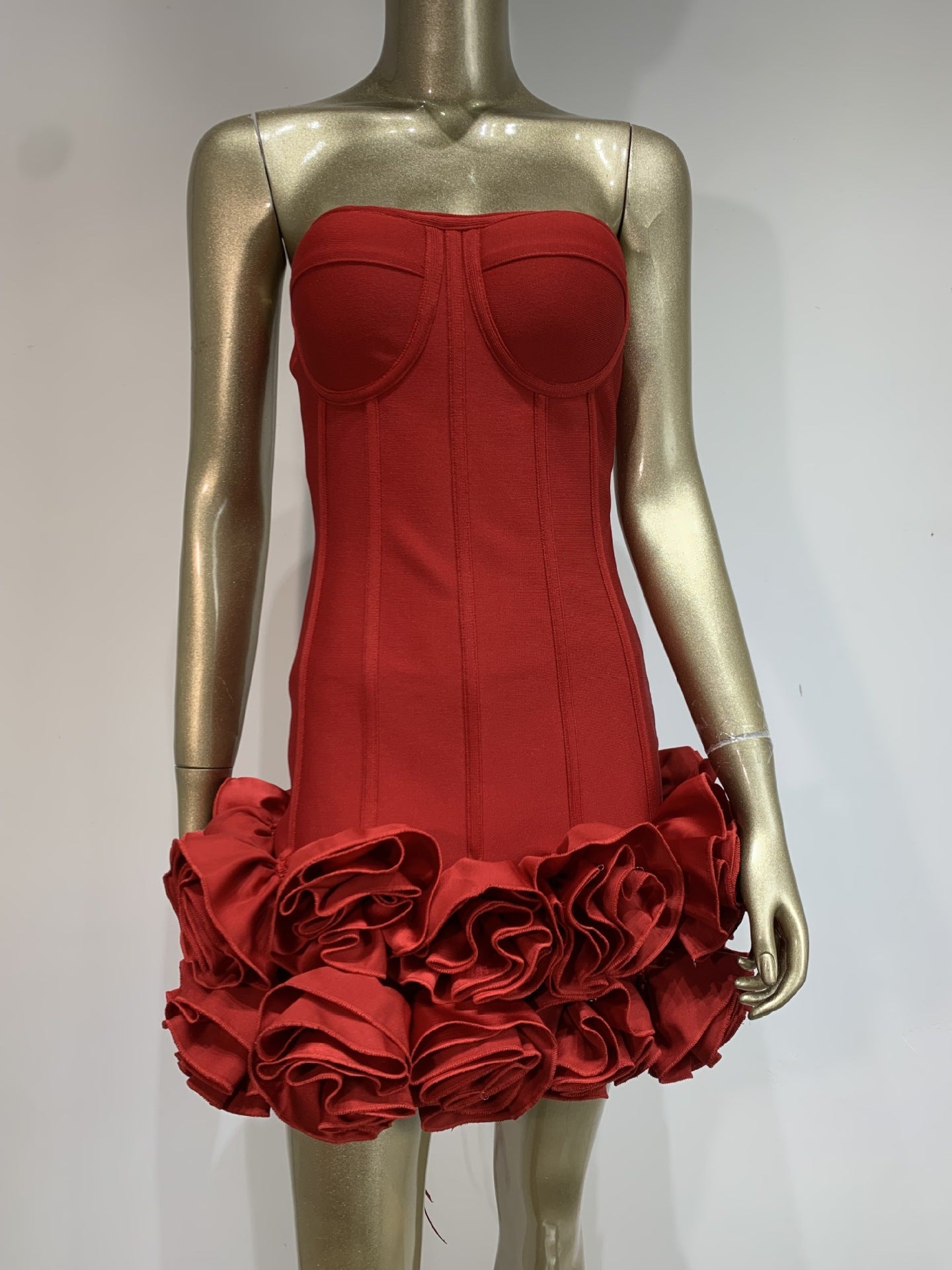Solid Color Urban Dress - Mid Waist