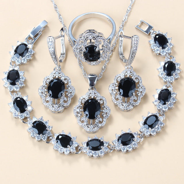 Women's Zircon Jewelry Set - Water Wave Chain
