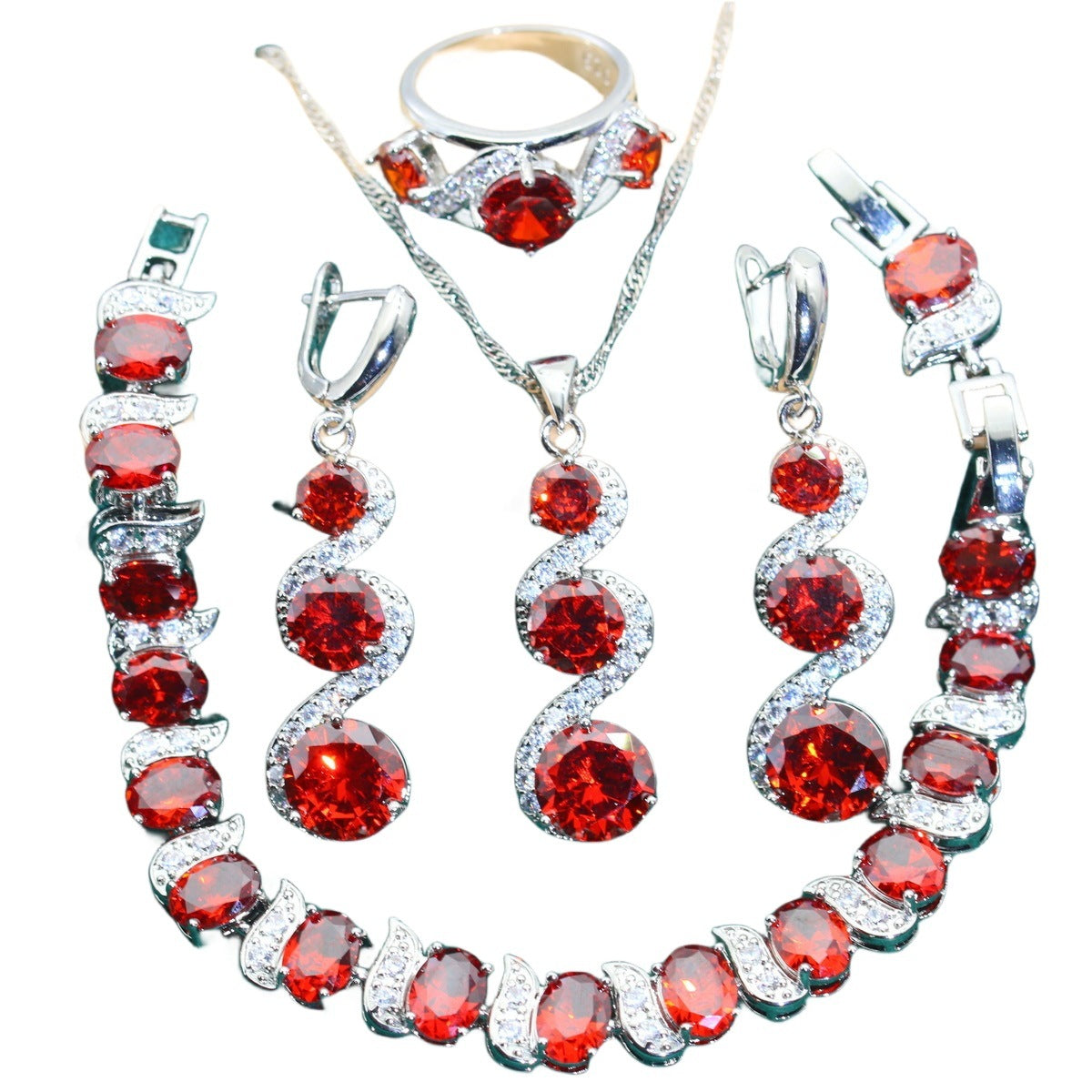 Retro Cross Crown Jewelry Set