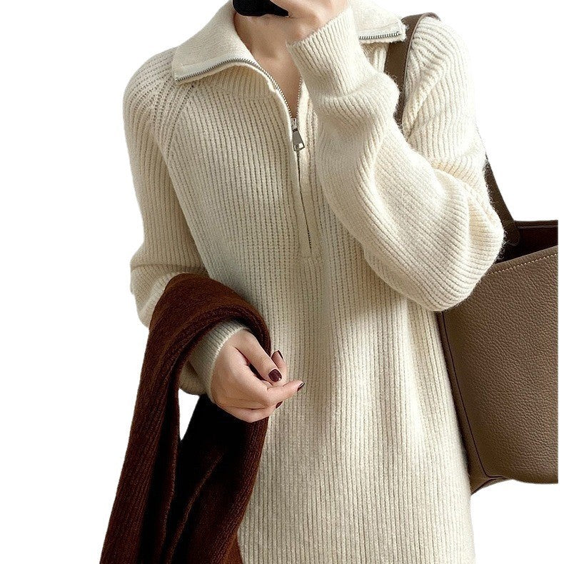 Overcoat Inner Wear Overknee Sweater Knitted Dress