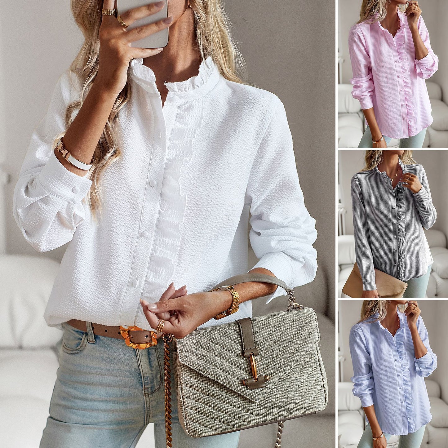 Cotton Striped Commute Shirt