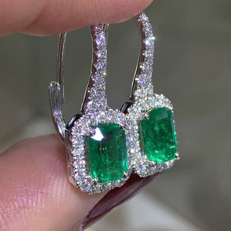 White Gold Zircon Earrings
