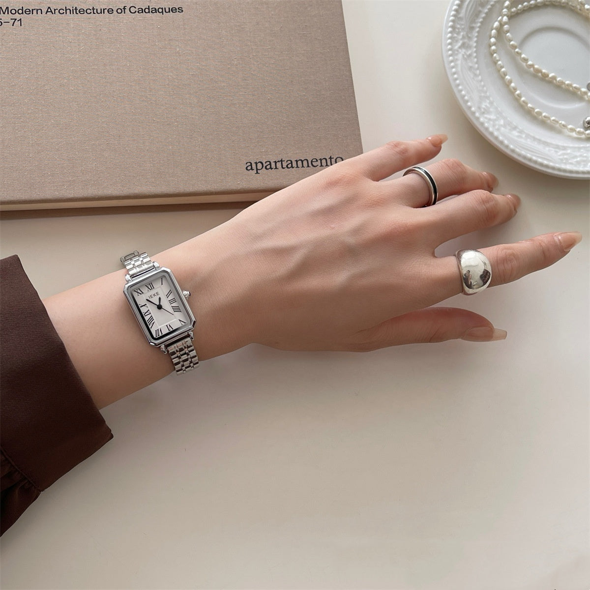 Stainless Steel Butterfly Buckle Watch