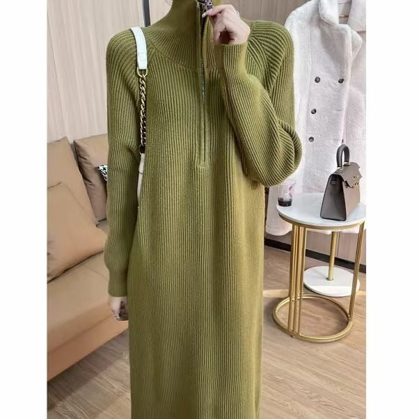 Overcoat Inner Wear Overknee Sweater Knitted Dress