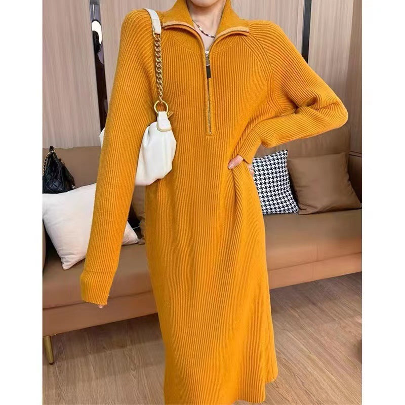 Overcoat Inner Wear Overknee Sweater Knitted Dress