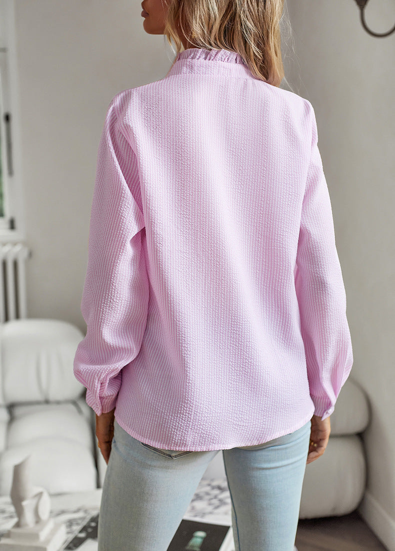 Cotton Striped Commute Shirt