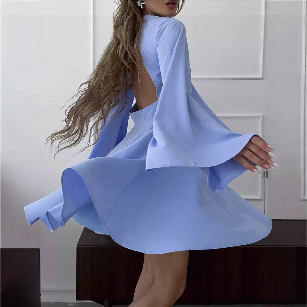 Women's V-neck Waist-tight Party Skirt