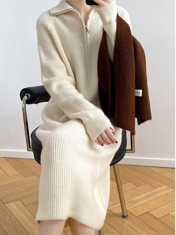 Overcoat Inner Wear Overknee Sweater Knitted Dress