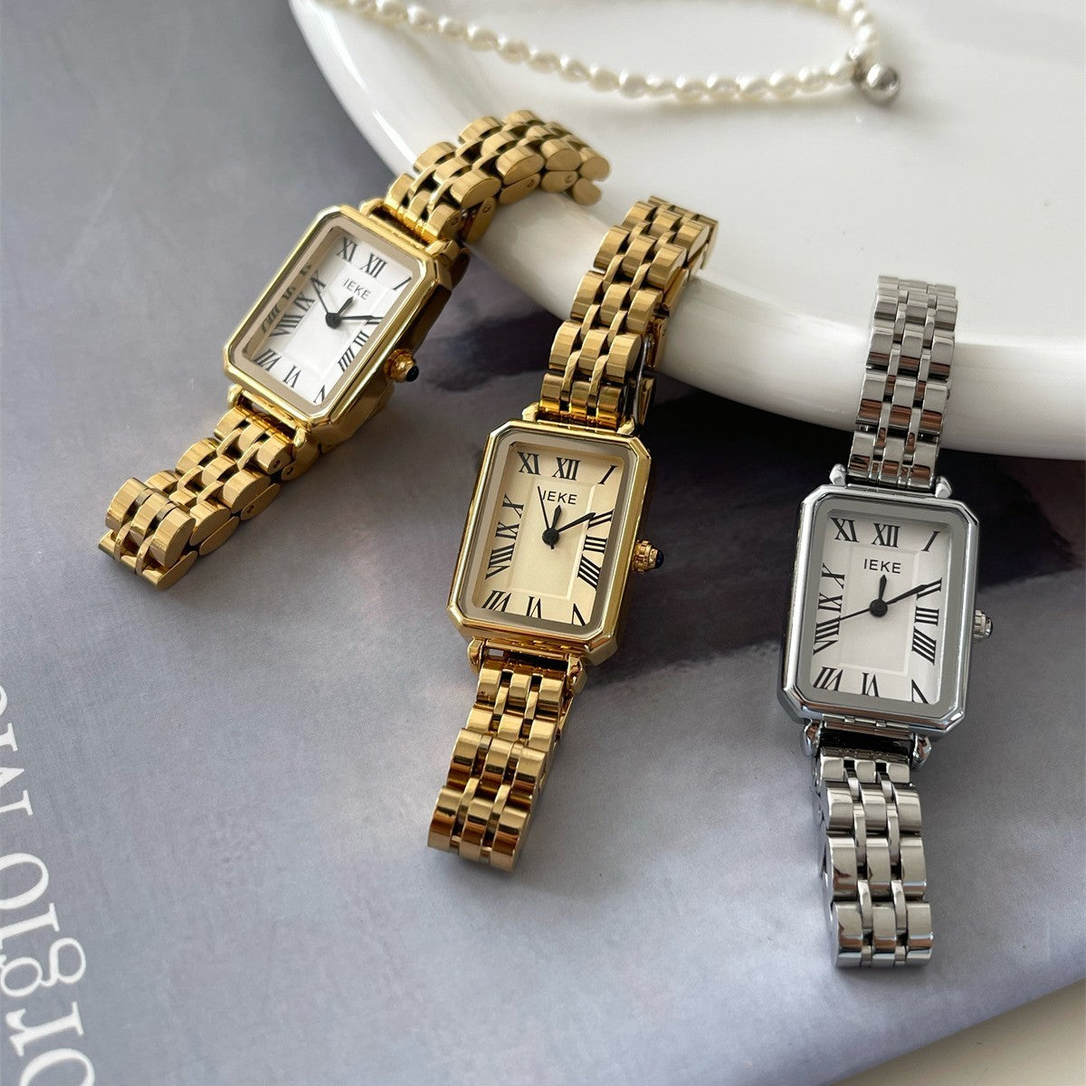 Stainless Steel Butterfly Buckle Watch