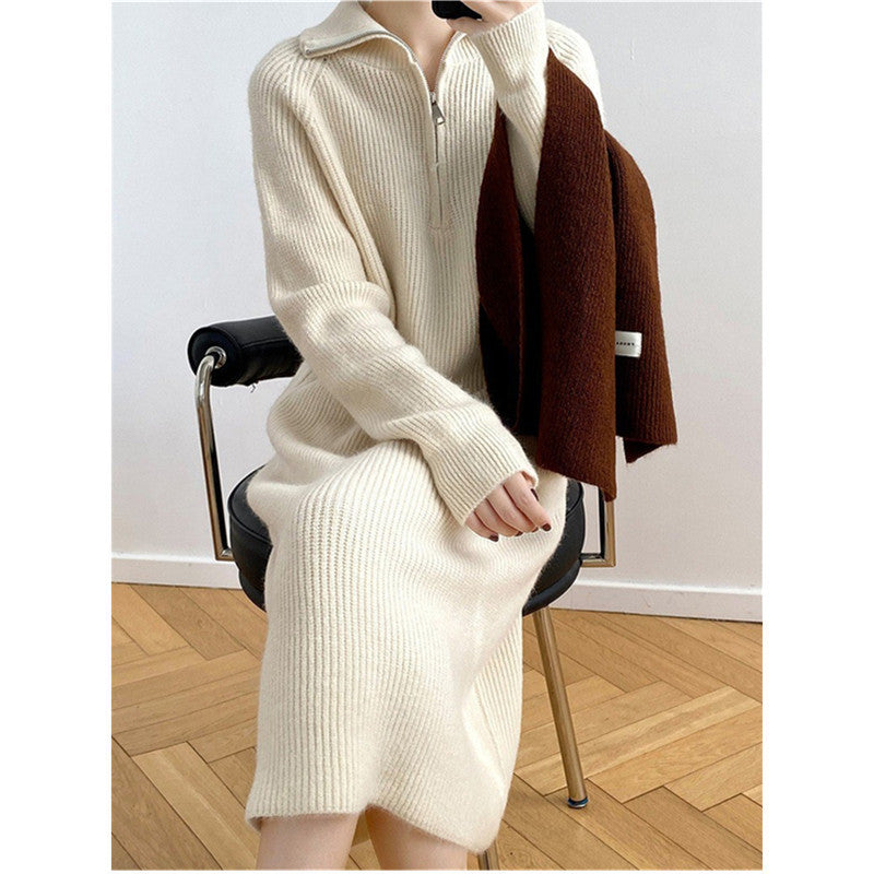 Overcoat Inner Wear Overknee Sweater Knitted Dress