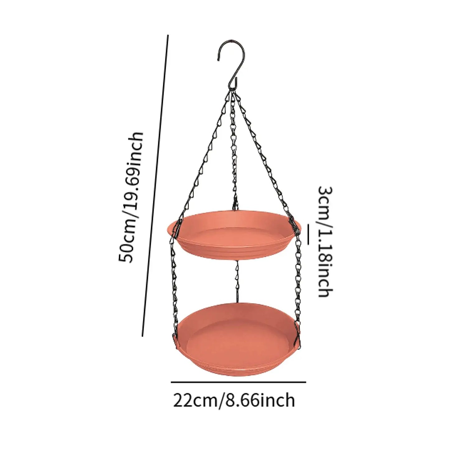 Kesoto Hanging Bird Feeder - Double Plate Large Capacity