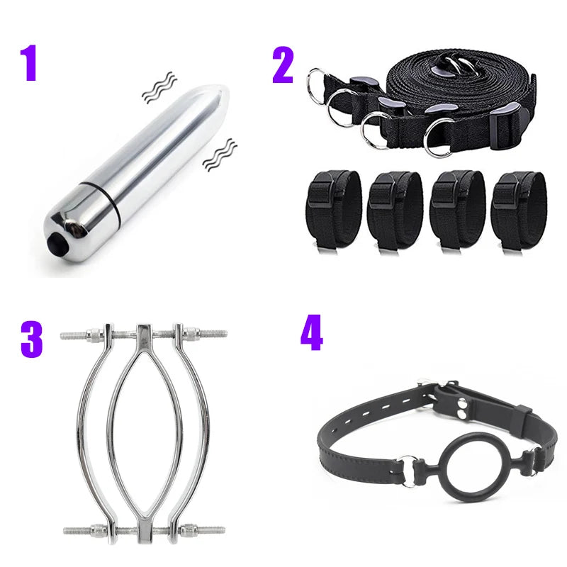Electric Shock Vagina Pen Labia Clips Nipple Clamp Sex Toys