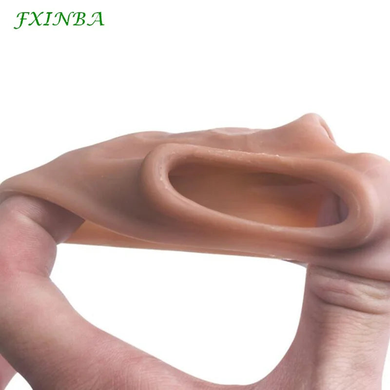 Realistic Penis Sleeve Extender Cock Sleeve Extended Dick