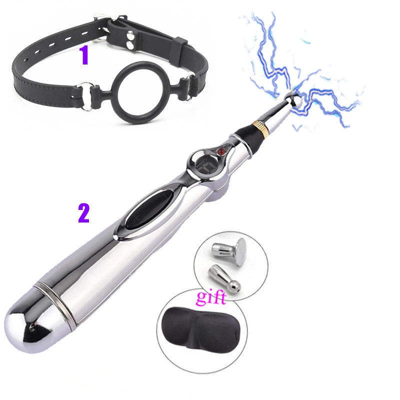 Electric Shock Vagina Pen Labia Clips Nipple Clamp Sex Toys