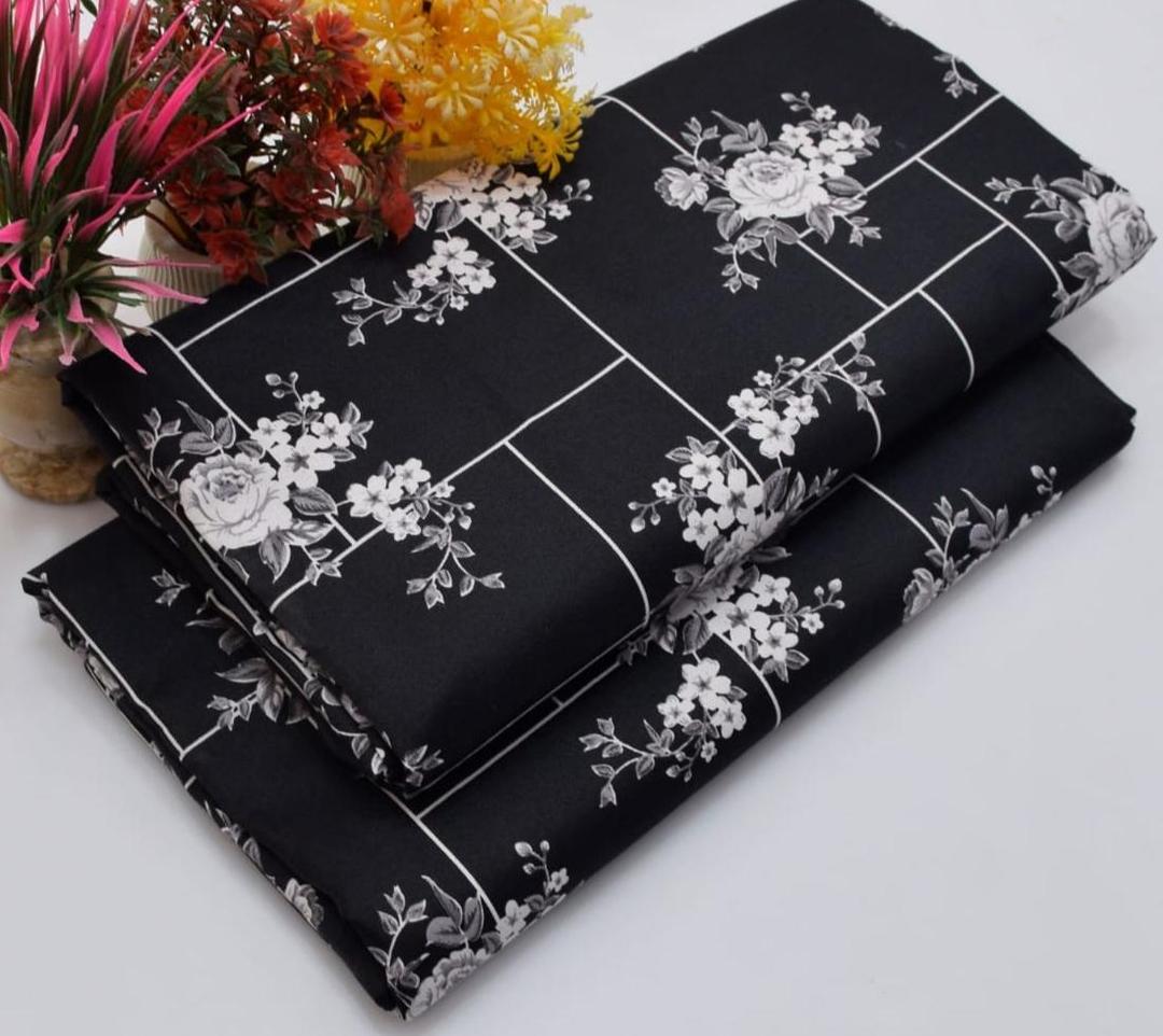 Black Polo Cotton Printed Two Piece Set