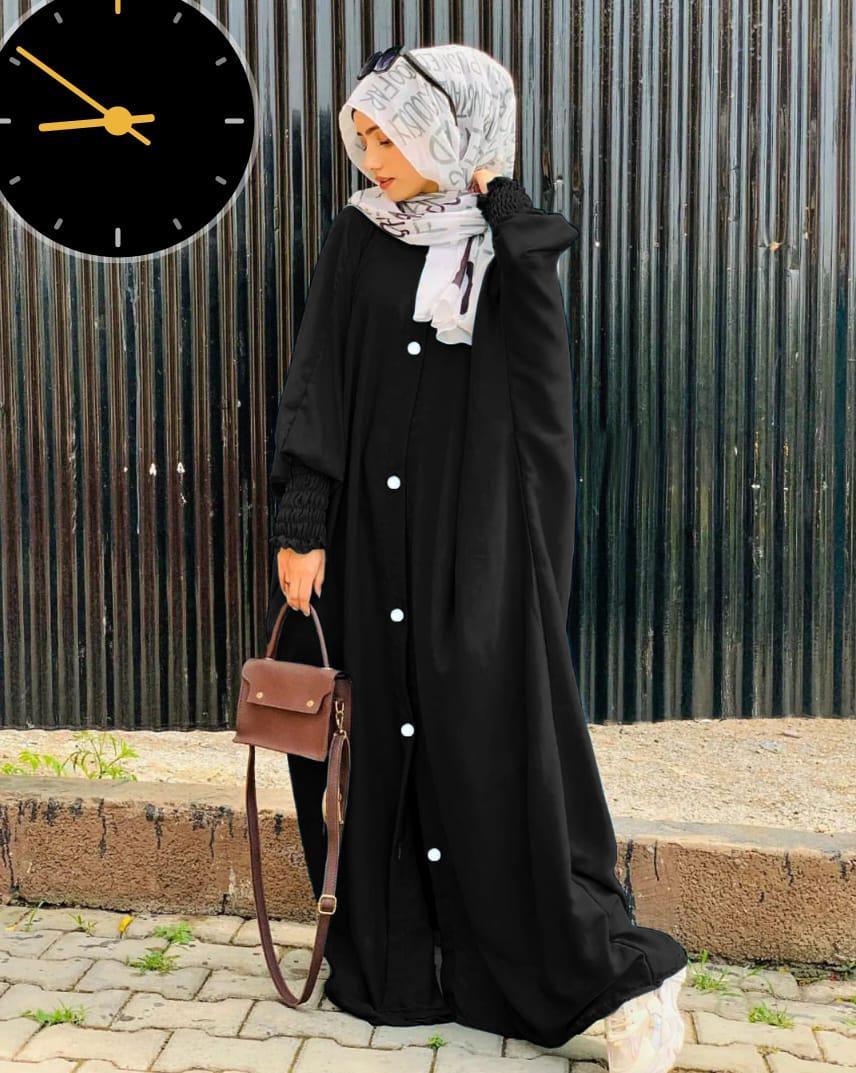 Classic Georgette Abaya with Stroller