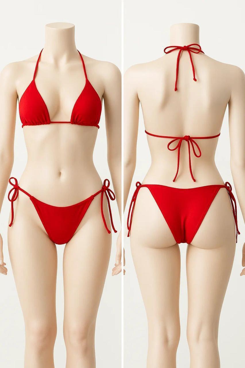 Black Lycra Bikini Set - Comfortable & Breathable Free Size