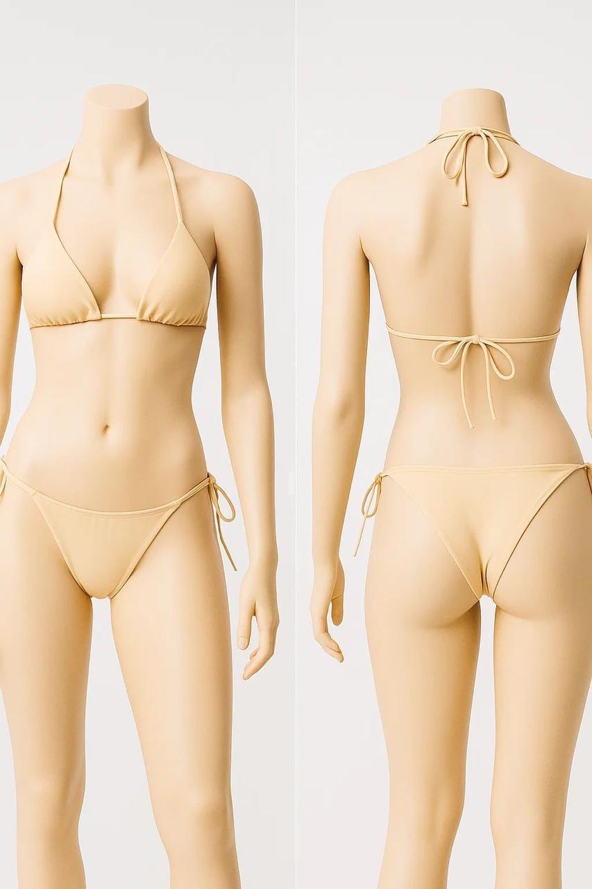 Black Lycra Bikini Set - Comfortable & Breathable Free Size