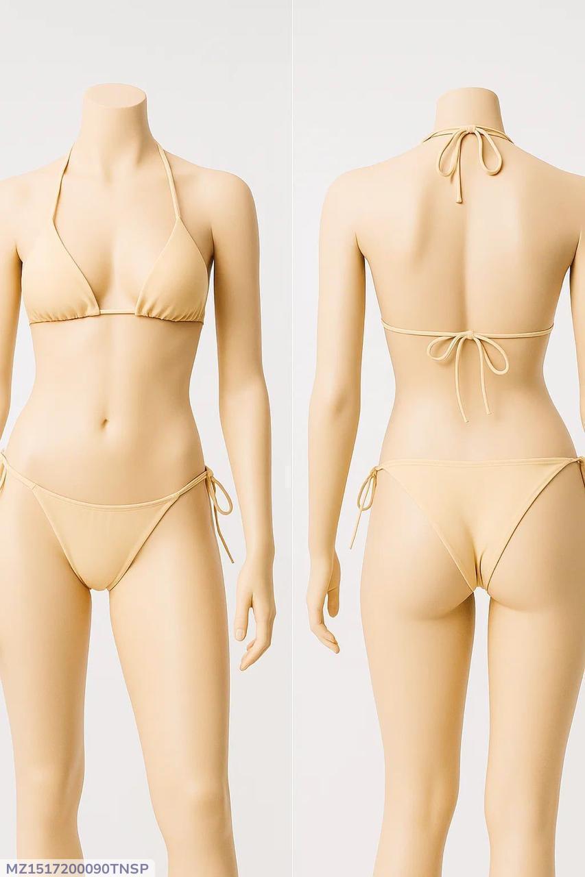Black Lycra Bikini Set - Comfortable & Breathable Free Size