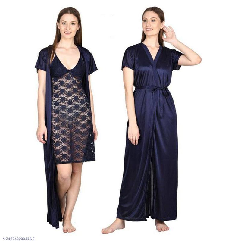 Jersey Nightwear Set - Comfortable Lightweight Blue Sleepwear