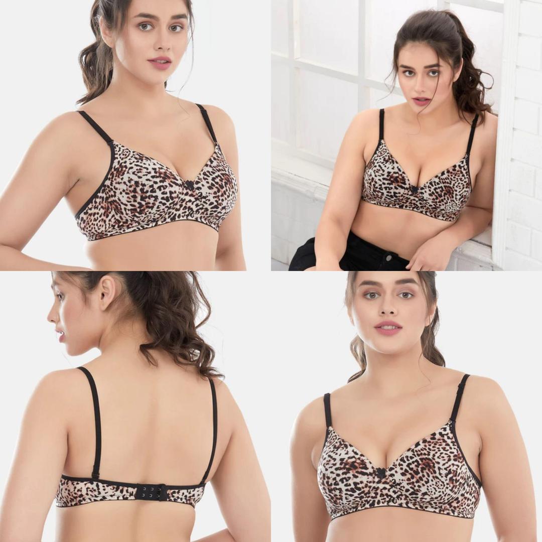 Minimizer Bra - Soft Malai Fabric with Printed Pattern