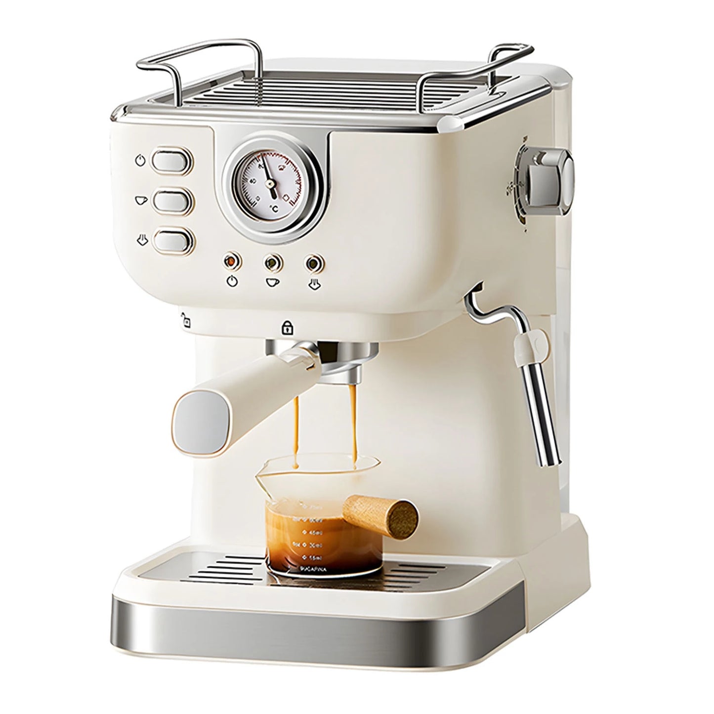Coffee Maker 1050W 1.5L Large Capacity Semi Automatic