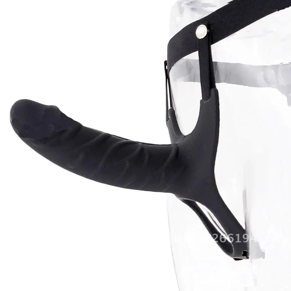 Full Silicone Strappy Hollow Penis Extender Strapon Dildo