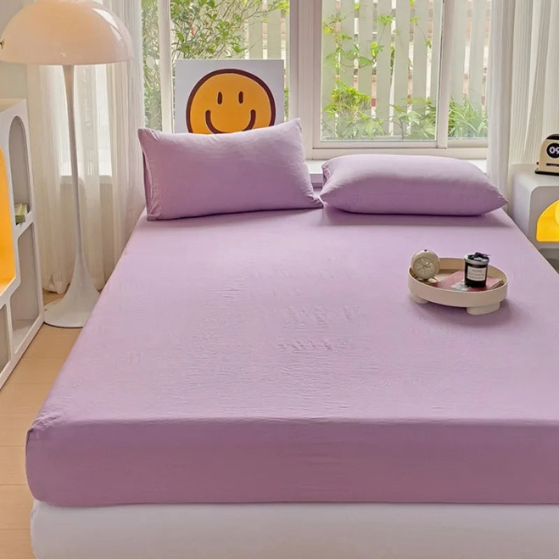 Luxury Washed Cotton Fitted Sheet