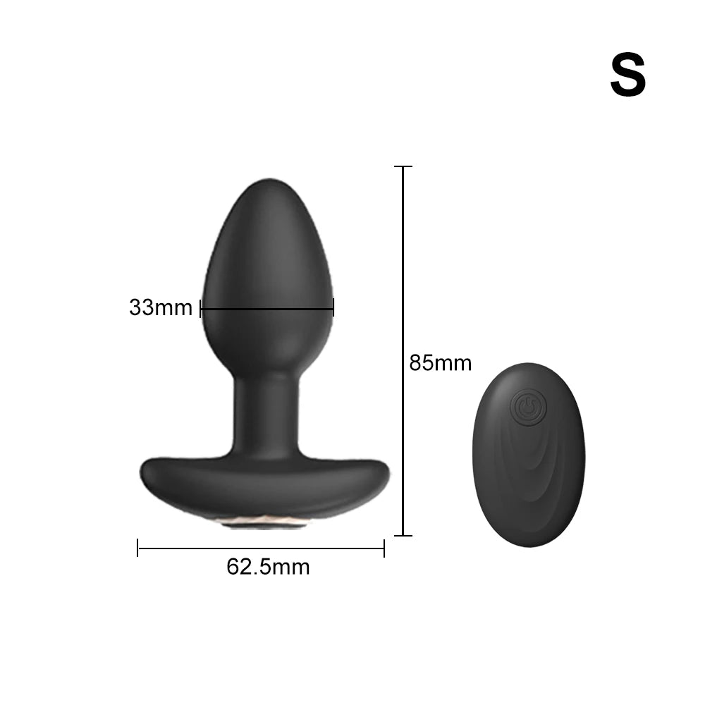 Wireless Remote Control Vibrating Anal Butt Plug Prostate Massager Sex Toys