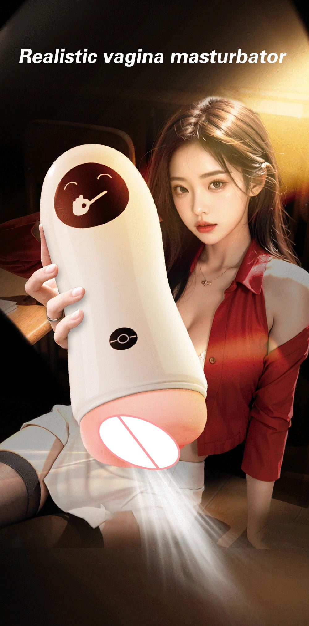Male Masturbator With Suction Cup Adult Sex Toys