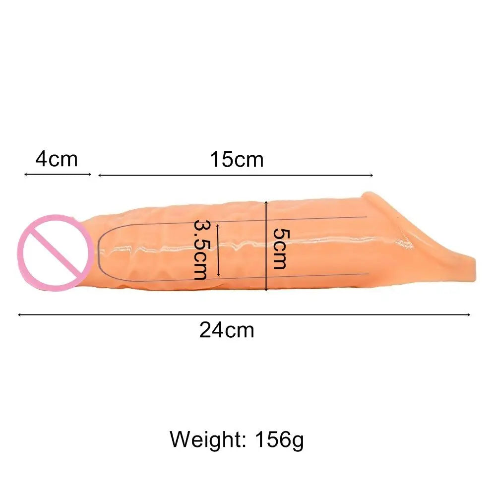 Realistic Penis Sleeve Extender huge Male Cock