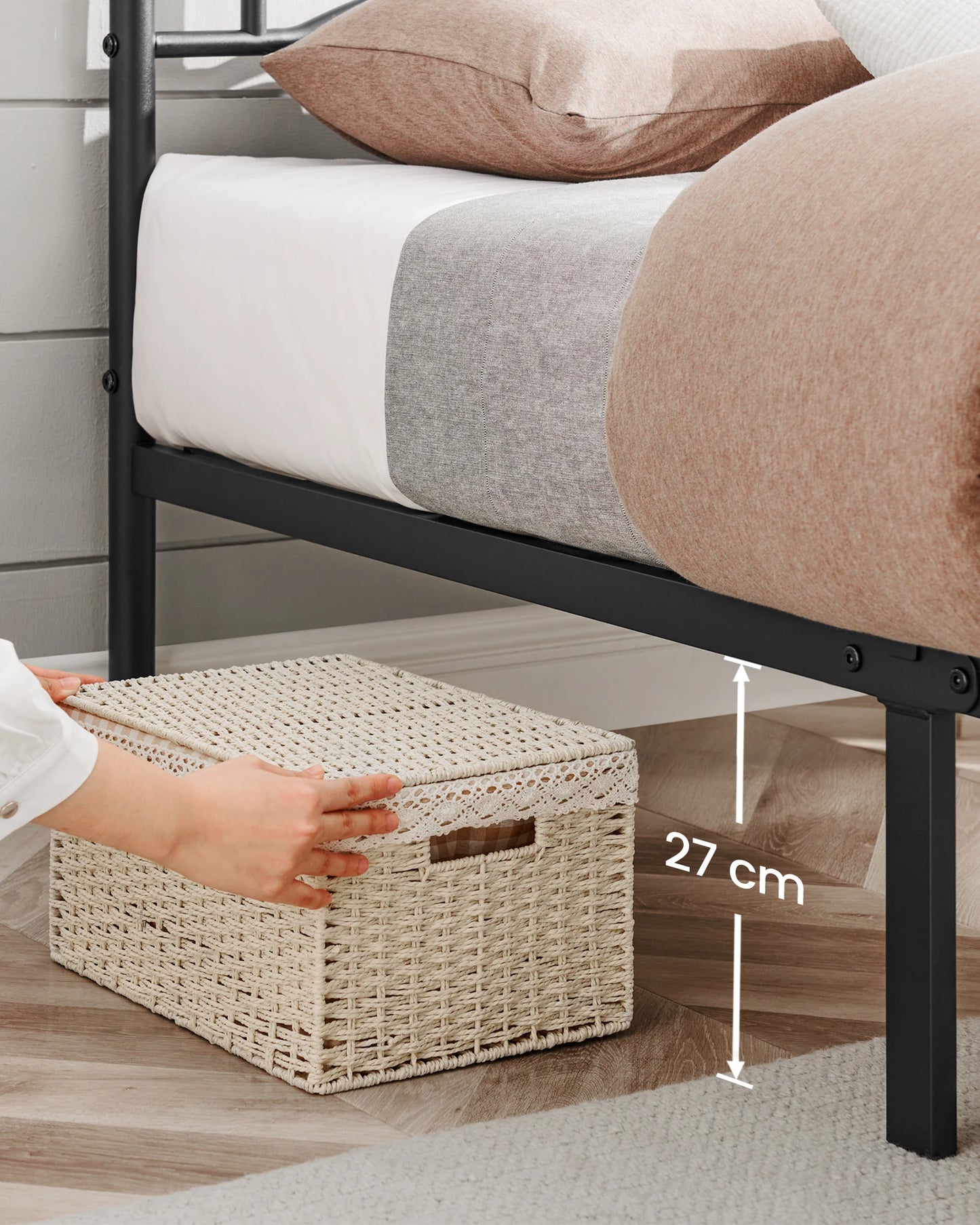 VASAGLE Metal Single Bed