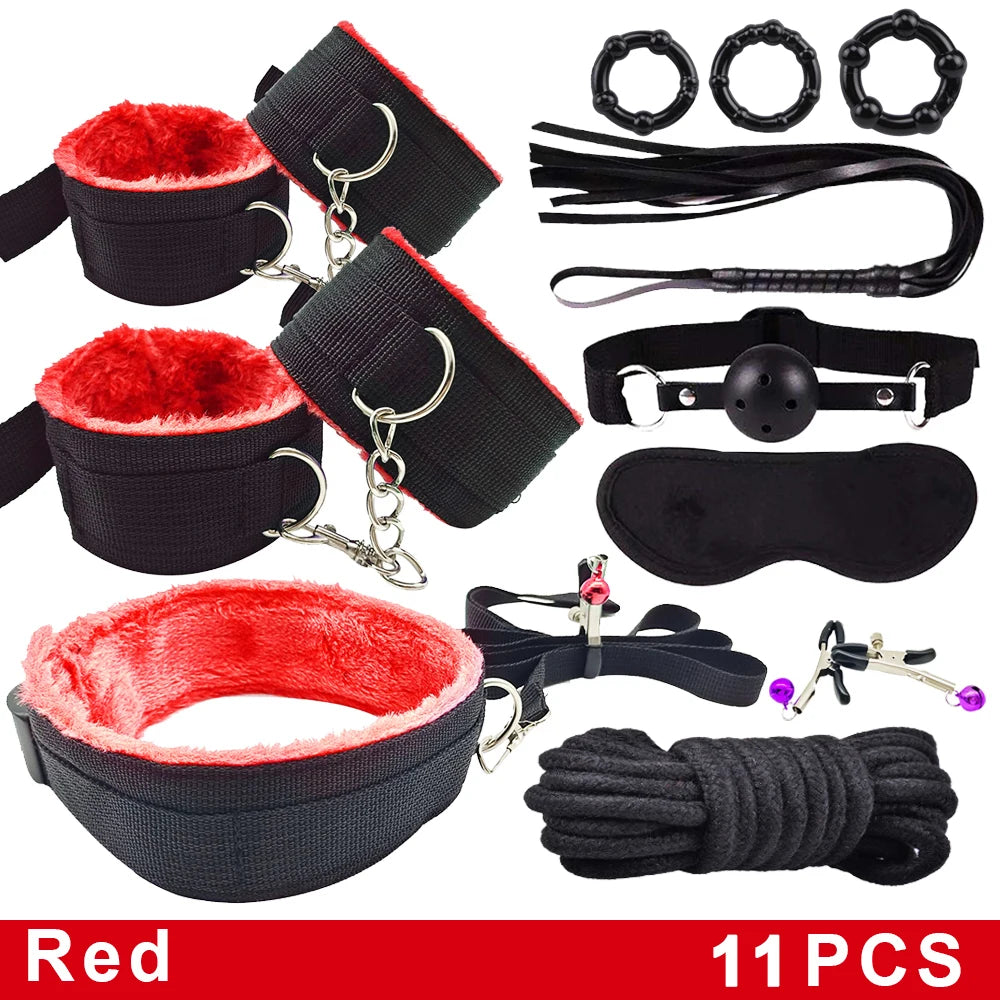 Exotic Bed Bondage Set BDSM Kits Exotic Sex Toys For Adults Games