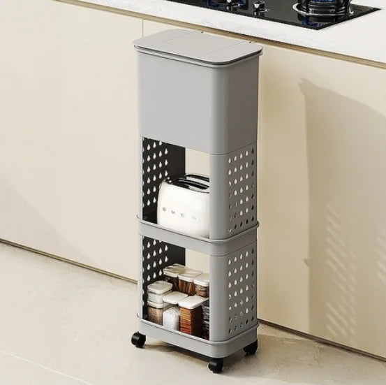 3 Layers Durability Plastic Waste Container with Modern Look
