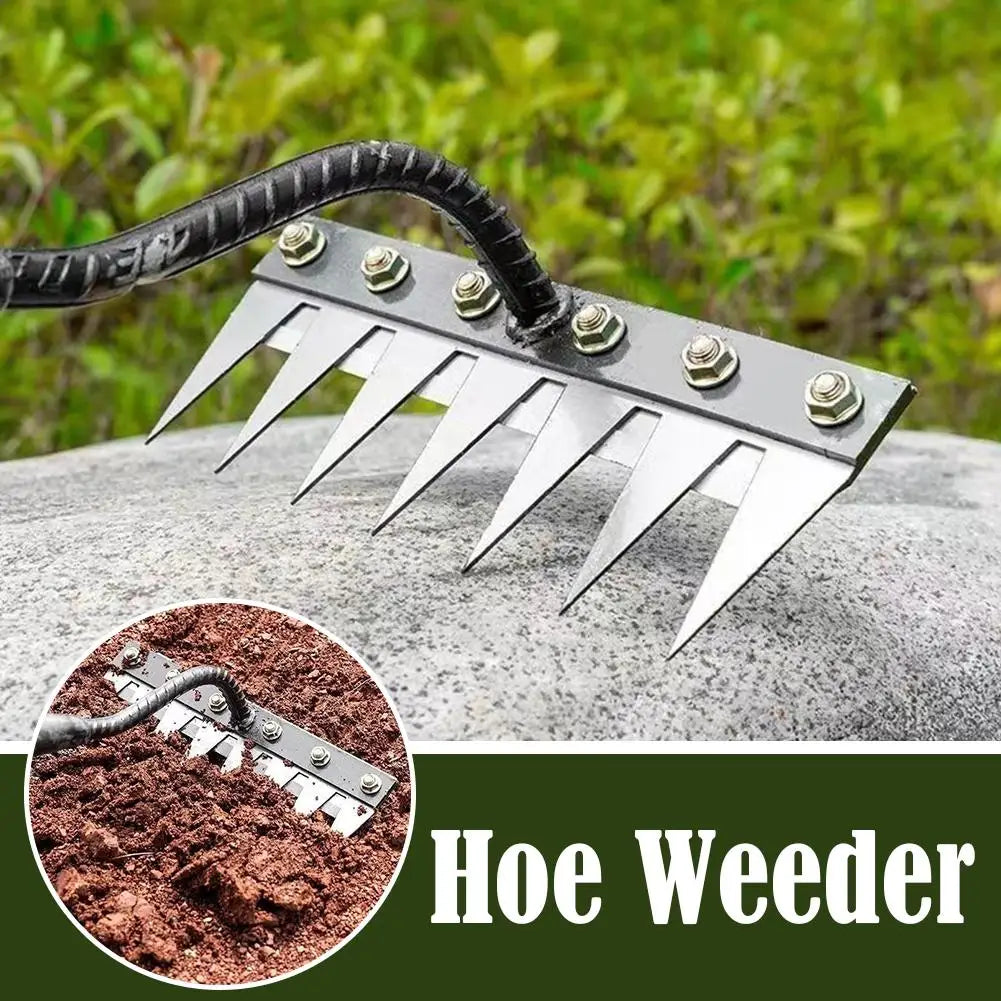 KITPIPI Carbon Steel Garden Rake