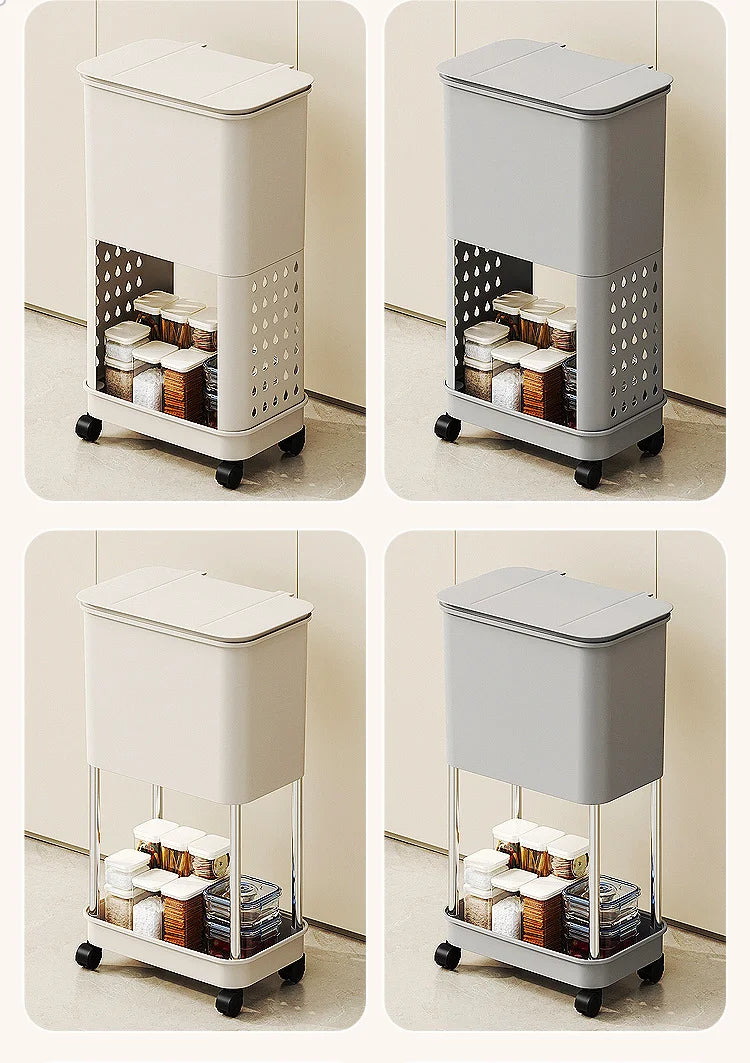 3 Layers Durability Plastic Waste Container with Modern Look