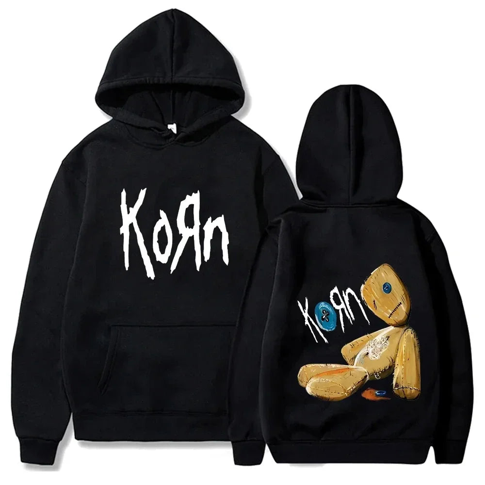 Men's Casual Print Hoodie - Fleece Lined O-Neck Pullover