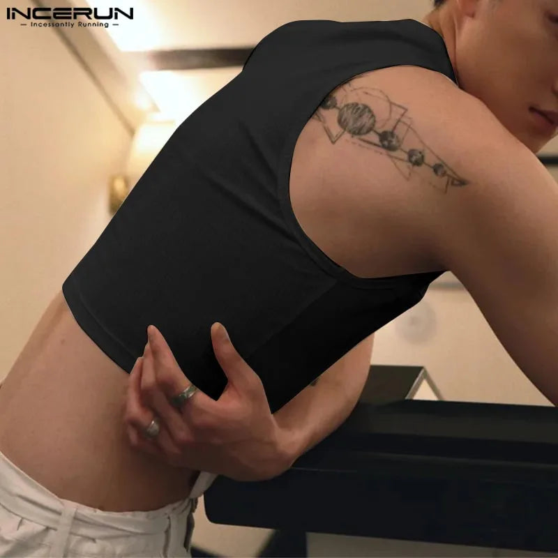 INCERUN Men's Tank Top - Casual Solid