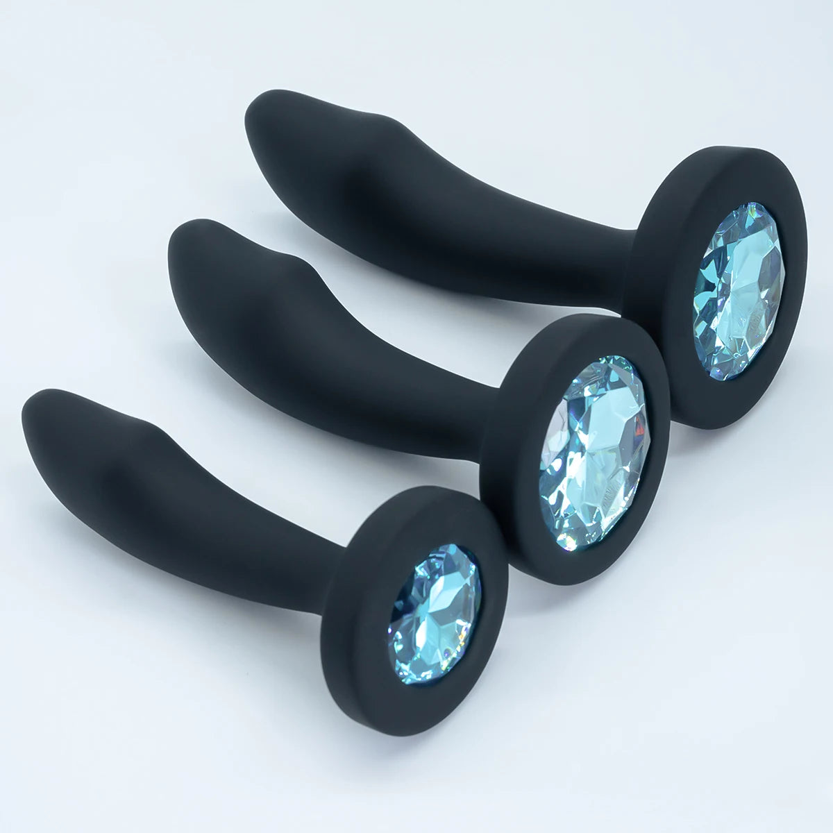 Silicone Anal Plug Gem Base Butt Plug Anal Masturbation Stimulator