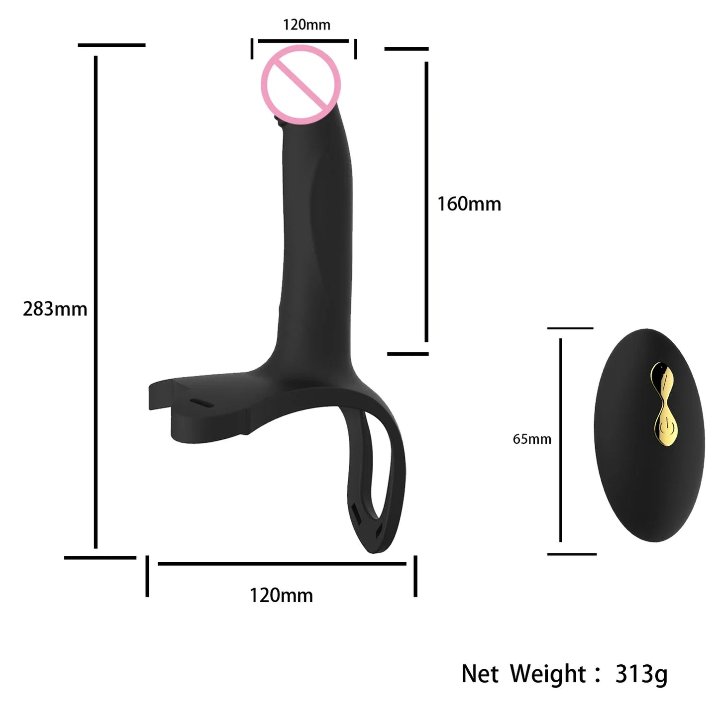 Double Penetration Penis Sleeve Dildo Vibrator for Couples Wireless Remote Control Vibrator