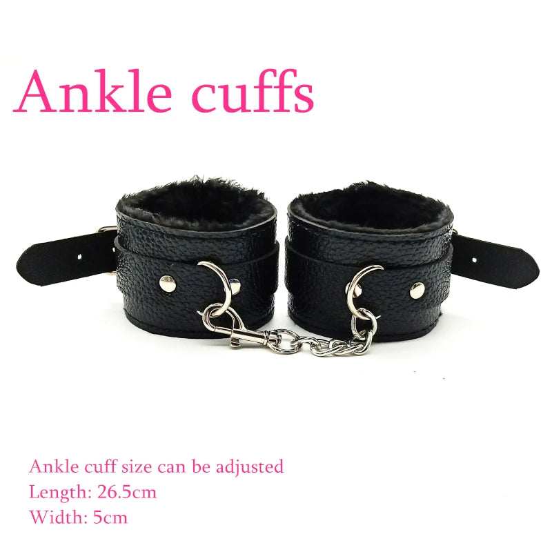Sex Products BDSM Bondage Set Handcuffs Anal plug Tail